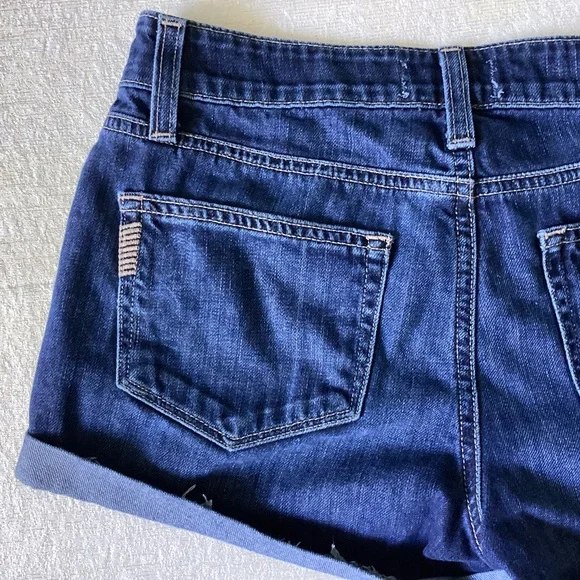 PAIGE Jimmy Jimmy Shorts Woman’s Size 25 Blue Cuffed Hem Sold Out on Revolve - Picture 9 of 13